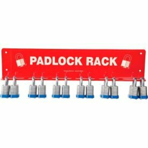 Accuform Accuform Padlock Shelf Rack, 24-36 Padlock Capacity, Steel KCC716